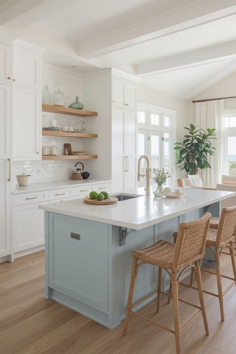 20 Coastal Kitchen Designs That Bring the Beach Home