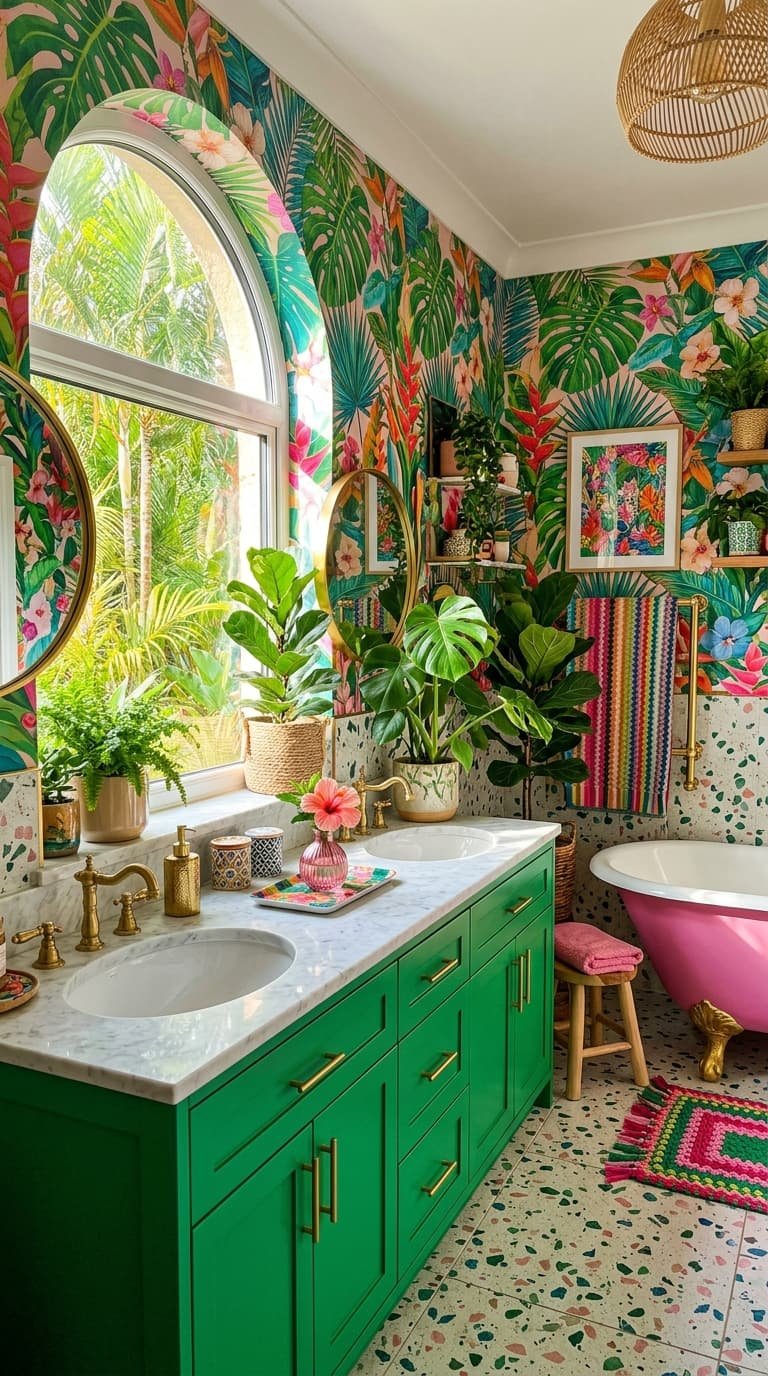 13 Dopamine Decor Bathroom Ideas for a Fun & Colorful Space