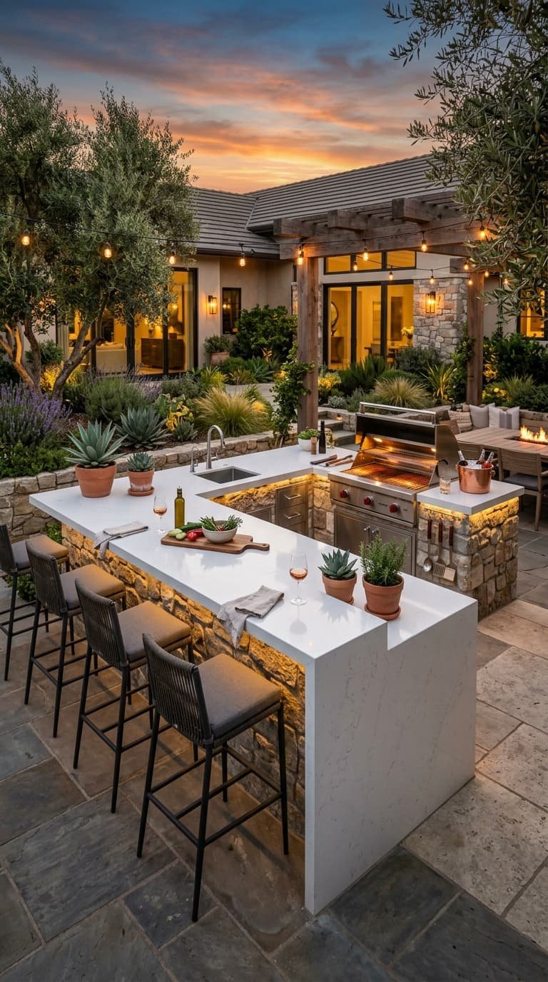 12 Outdoor Kitchen with Bar Ideas for Stylish Backyard Entertaining