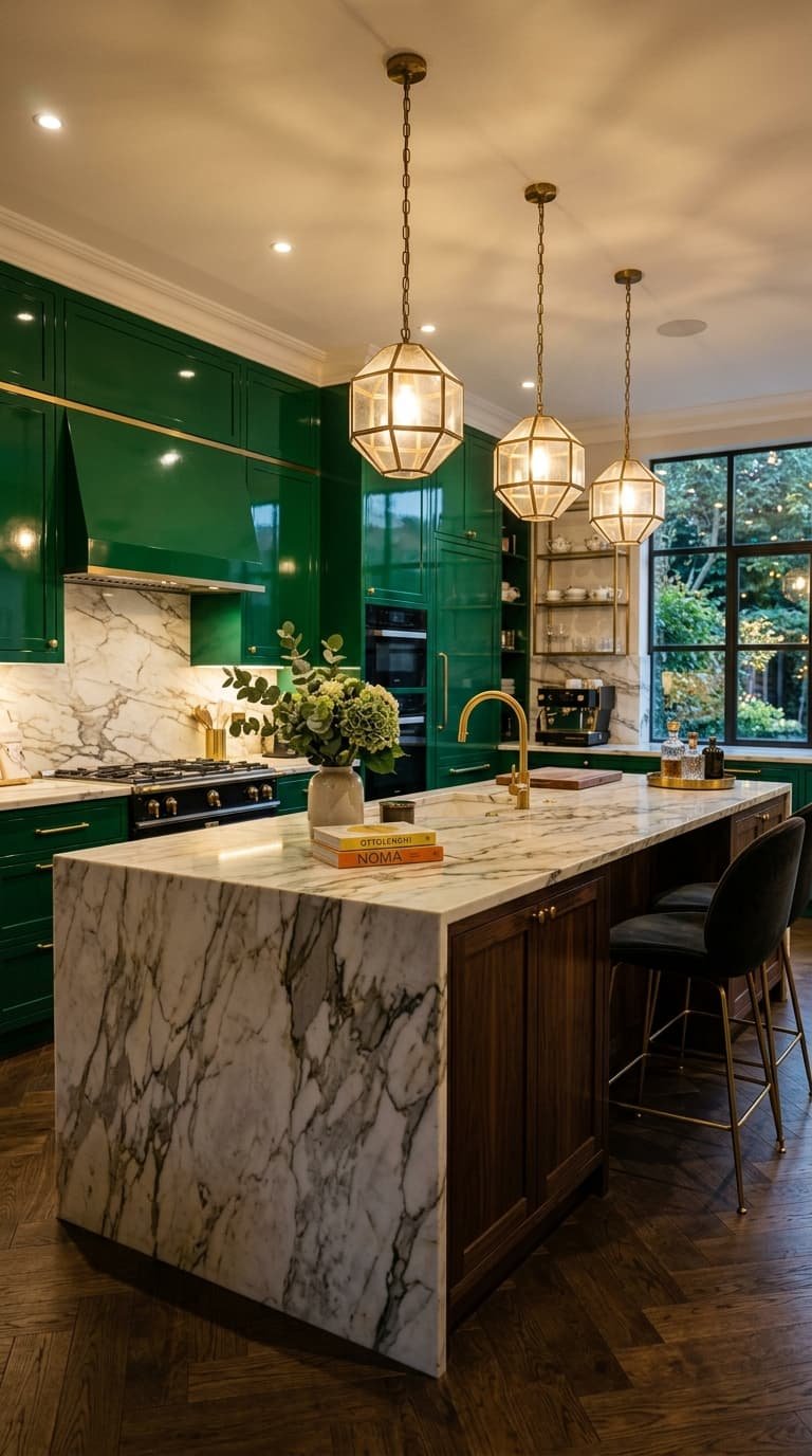 16 Dark Green and Wood Kitchen Ideas for a Warm Modern Look