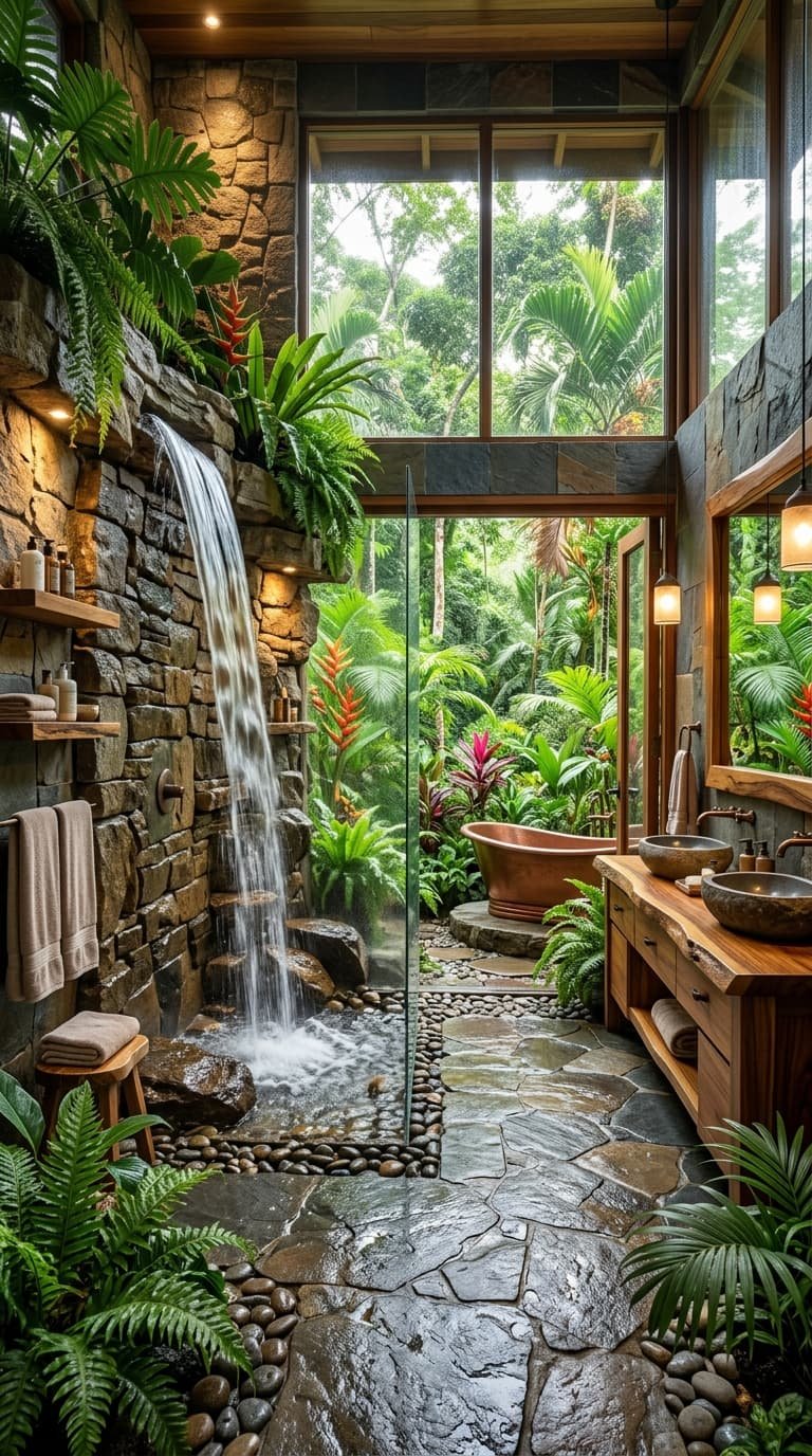 16 Tropical Bathroom Ideas for a Relaxing Resort-Inspired Retreat