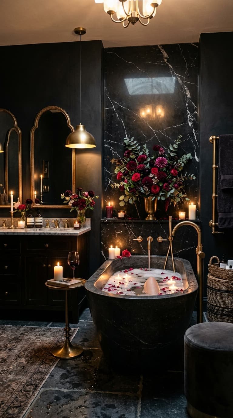 12 Dark Feminine Bathroom Ideas for a Moody and Elegant Retreat