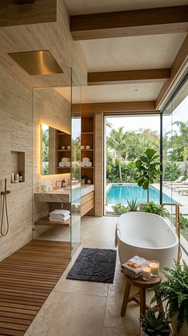 16 Pool House Bathroom Ideas for a Stylish & Functional Retreat
